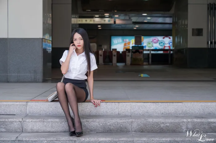 [Mzsock] NO.218 Shi Shaoting OL stockings and high heels beautiful legs outdoor shot street photography#[24P]-14