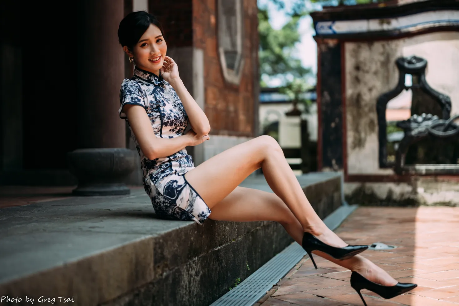 [Mzsock] NO.151 Zhang Jun short cheongsam, stockings, high heels and beautiful legs street photography#[54P]-48